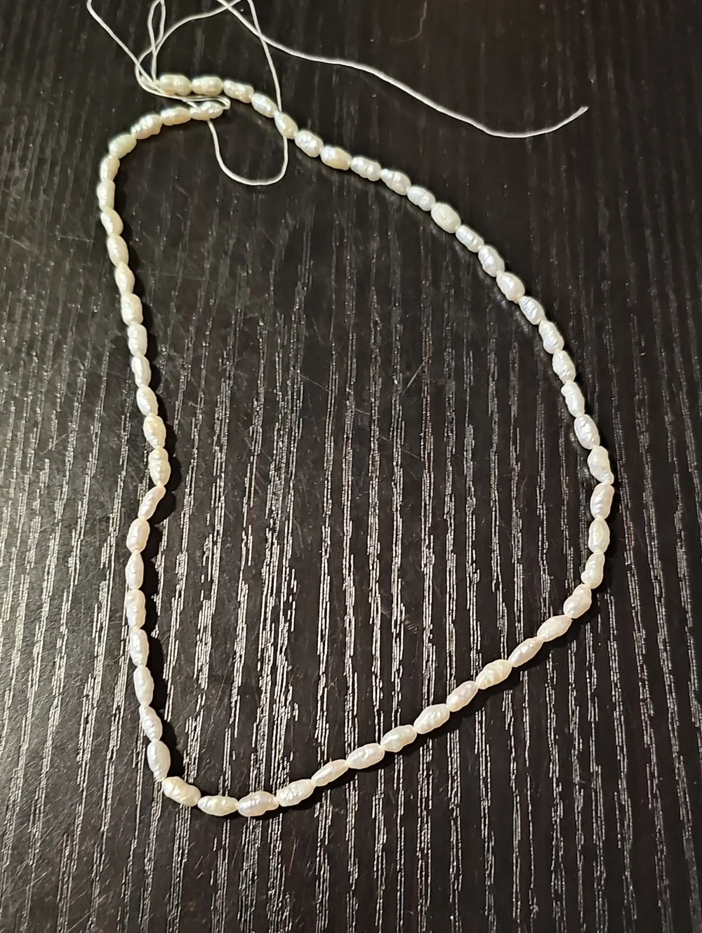 Vintage Genuine Freshwater Rice Pearl Bead Strand